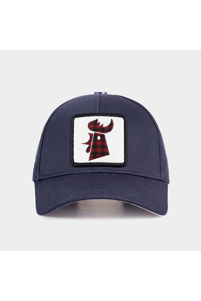 Navy Blue Baseball Cap with Six Roosters Logo