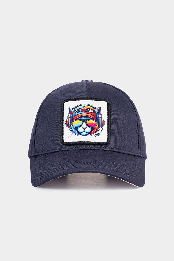 Navy Blue Baseball Cap with Six Cats Logo