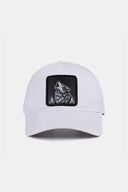 White Baseball Cap with Six Wolves Logo