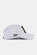 White Baseball Cap with Six Wolves Logo