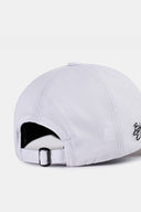 White Baseball Cap with Six Wolves Logo