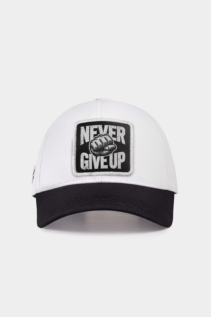 six-never-give-up-logolu-siyah-beyaz-beyzbol-sapka-1346 - BlackBörk TR