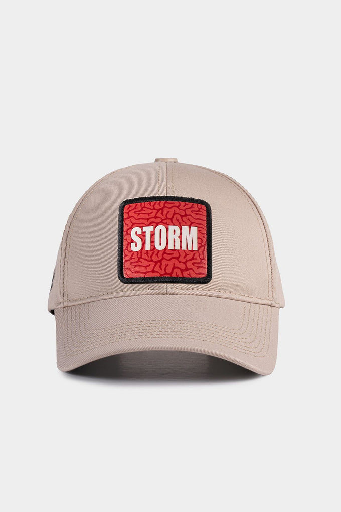 Beige Baseball Cap with Six Storm Logo
