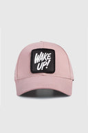 Salmon Baseball Cap with Six Wake Up Logo