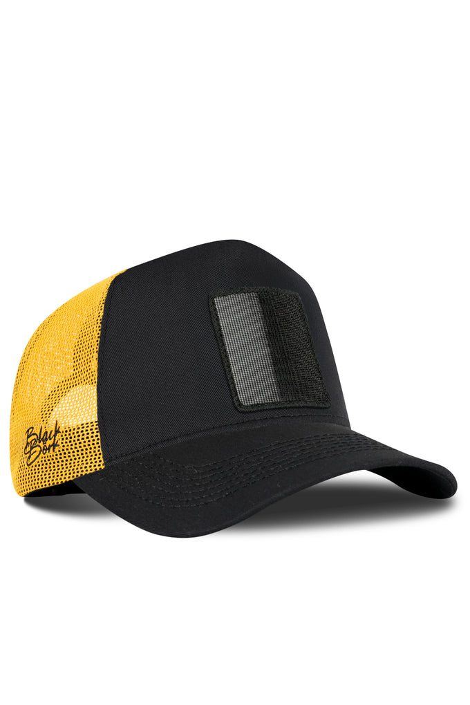 siyah-sari-trucker-sapka-5111 - BlackBörk TR
