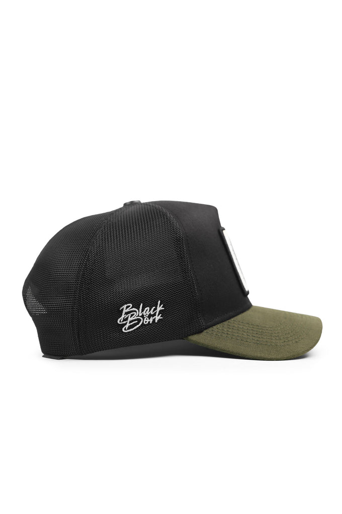 so-what-logolu-cordura-haki-siyah-trucker-sapka-4372 - BlackBörk TR
