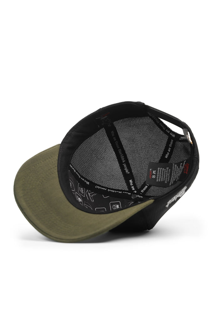 so-what-logolu-cordura-haki-siyah-trucker-sapka-4375 - BlackBörk TR