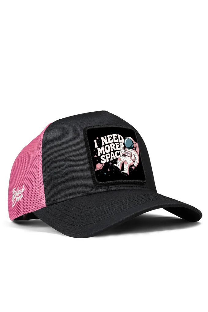 space-logolu-siyah-pembe-trucker-sapka-2702 - BlackBörk TR