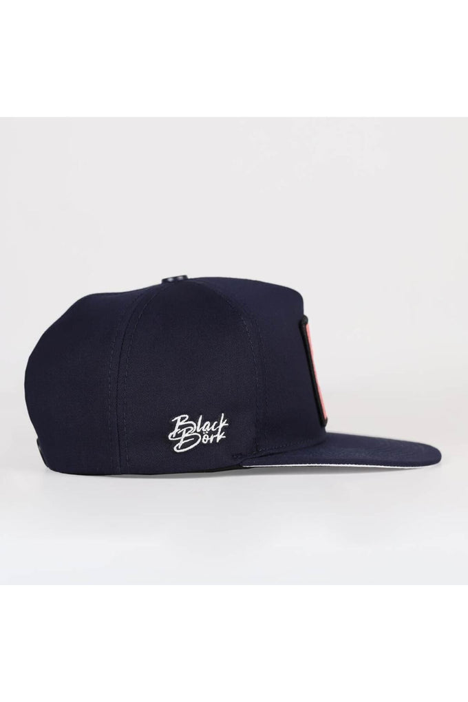 Navy Blue Hip Hop Cap with Storm Logo