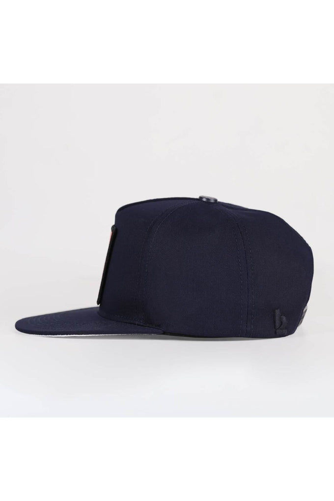 Navy Blue Hip Hop Cap with Storm Logo