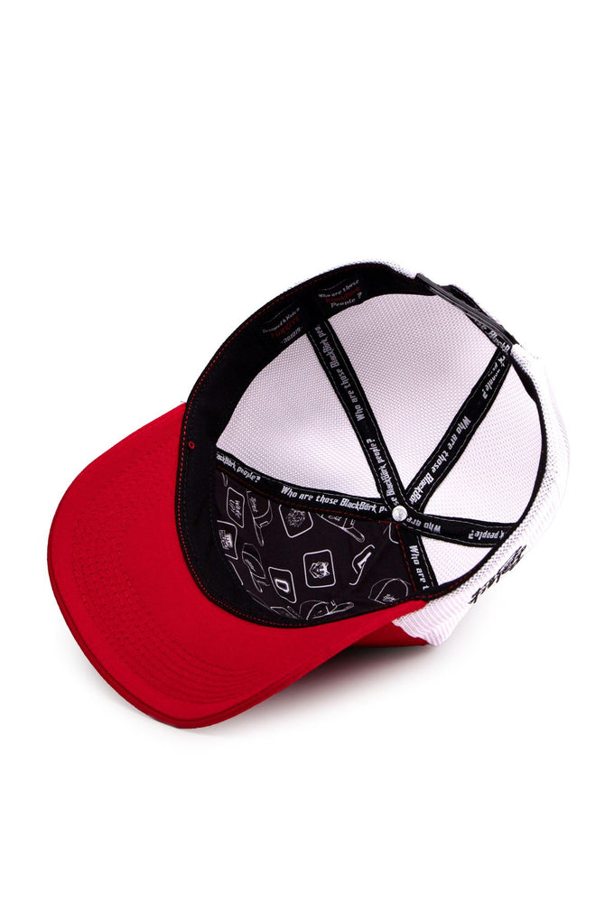 the-end-logolu-kirmizi-beyaz-trucker-sapka-2396 - BlackBörk TR
