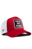 Red and White Trucker Hat with "There's No Place" Logo