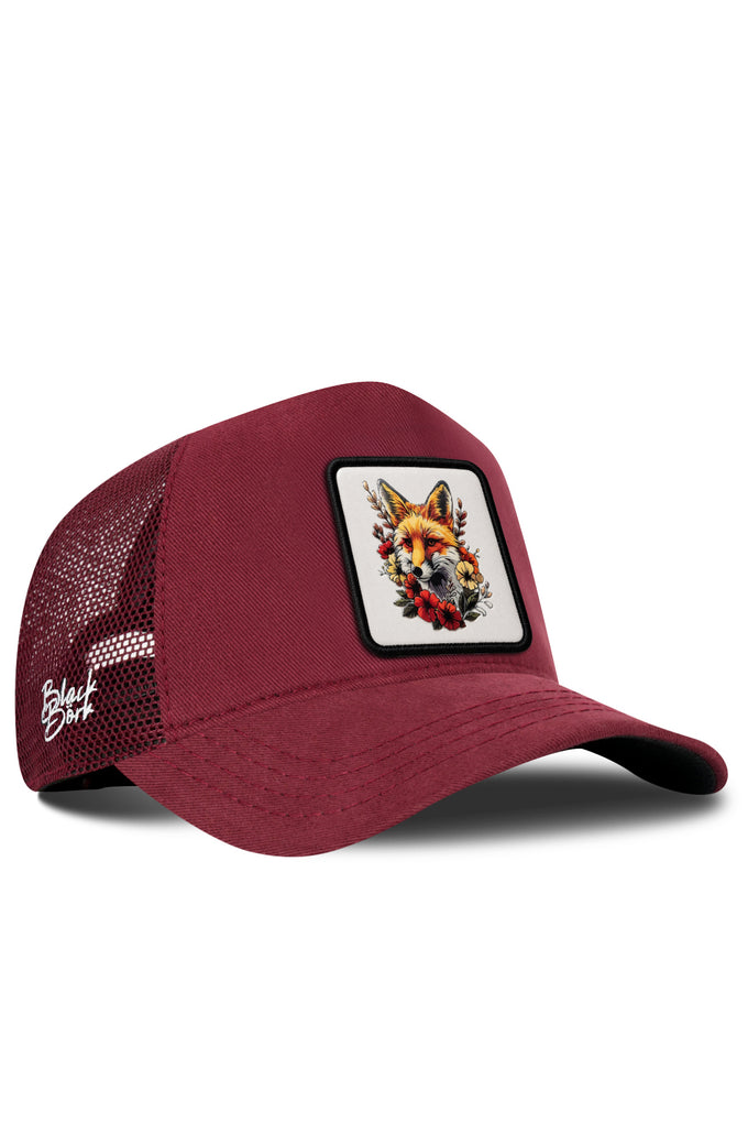 Maroon Trucker Cap with Fox Logo