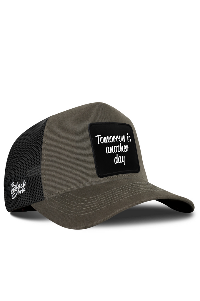Tomorrow is another day Khaki-Black Trucker Cap with Logo