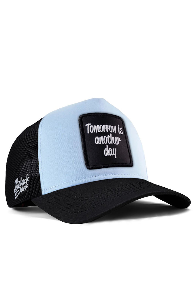 tomorrow-is-another-day-logolu-siyah-buz-mavi-trucker-sapka-2662 - BlackBörk TR