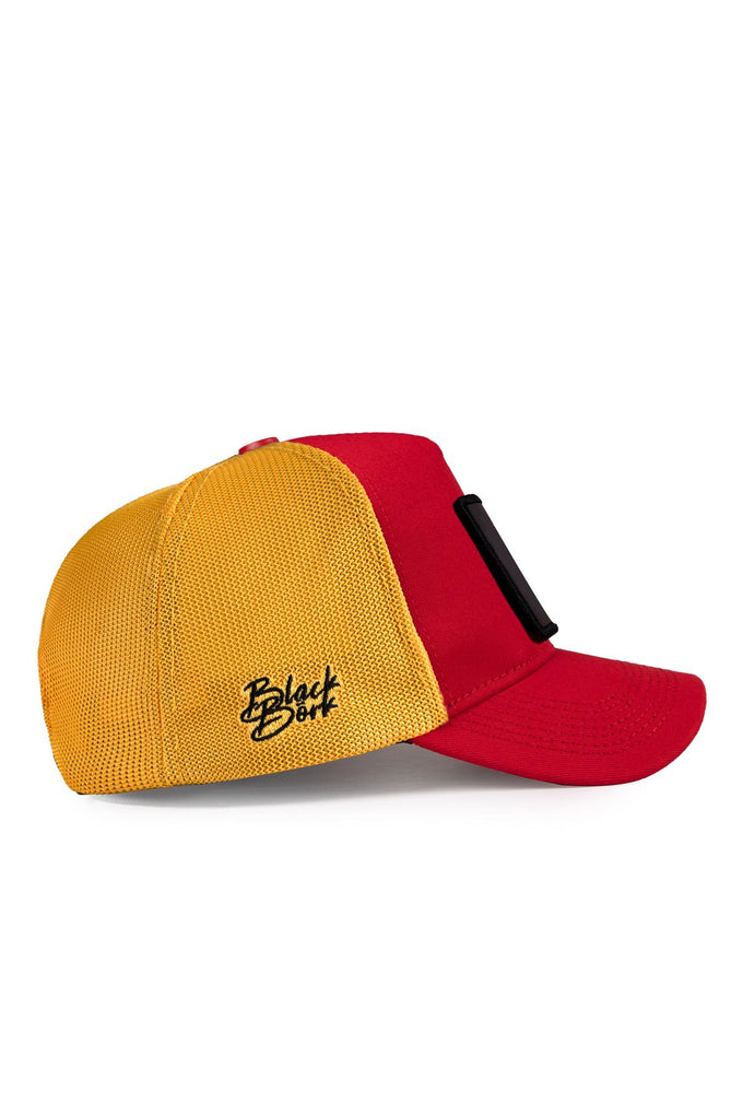 Trucker Boss Code Logo Red-Yellow Mesh Cap