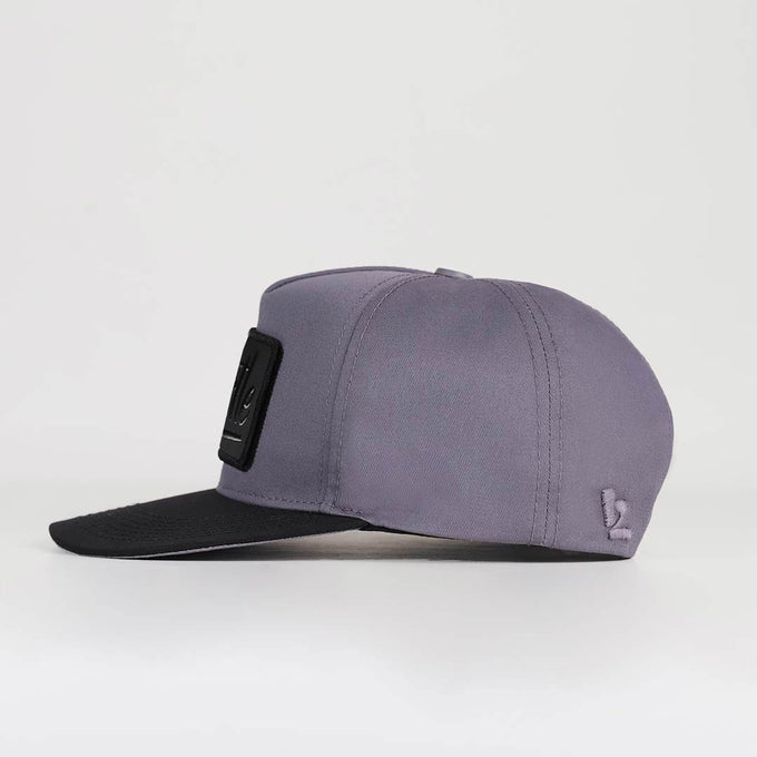 v2-hustle-logolu-siyah-gri-hip-hop-sapka-3604 - BlackBörk TR