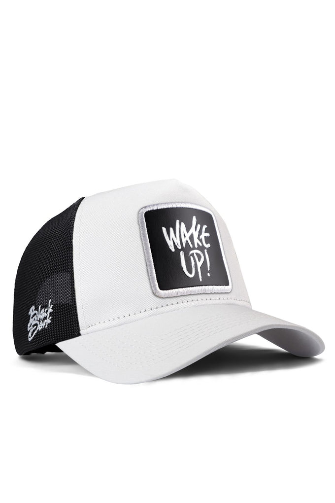 wake-up-logolu-beyaz-siyah-trucker-sapka-3966 - BlackBörk TR