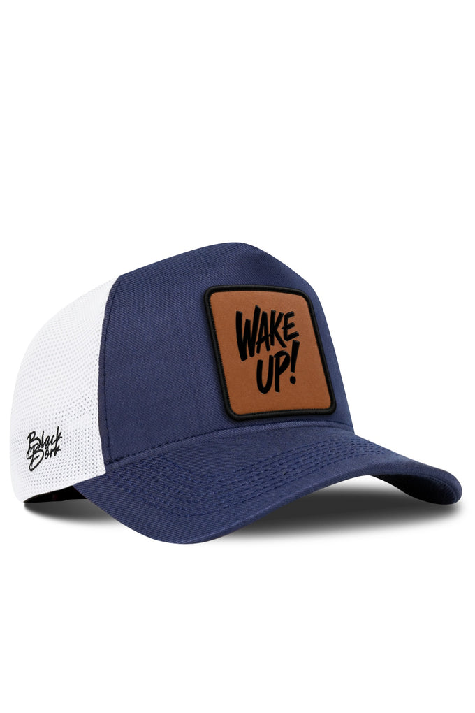 Wake Up Logolu Cordura Lacivert-Beyaz Trucker Şapka