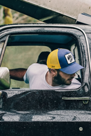 Wake Up Logolu Cordura Lacivert-Sarı Trucker Şapka