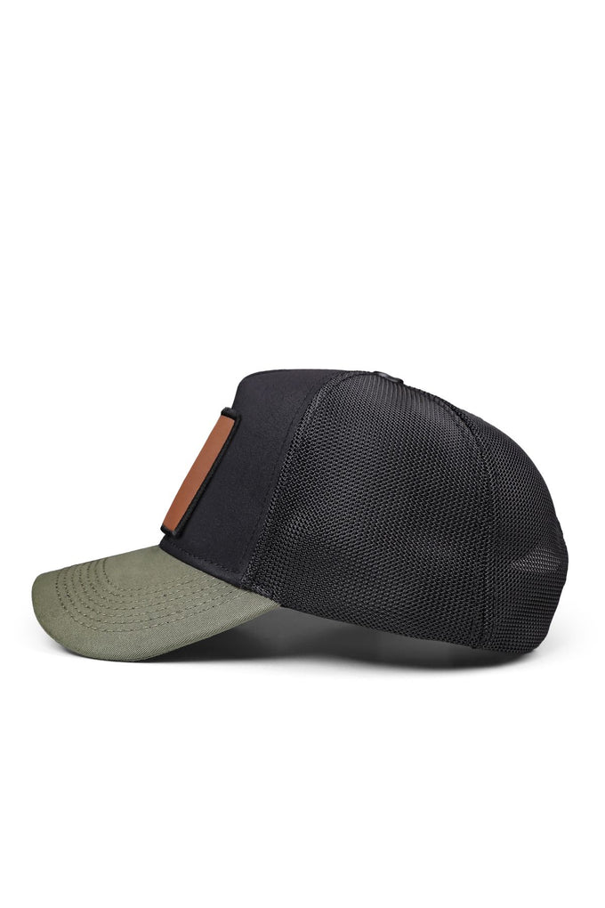 wake-up-logolu-haki-siyah-trucker-sapka-2362 - BlackBörk TR