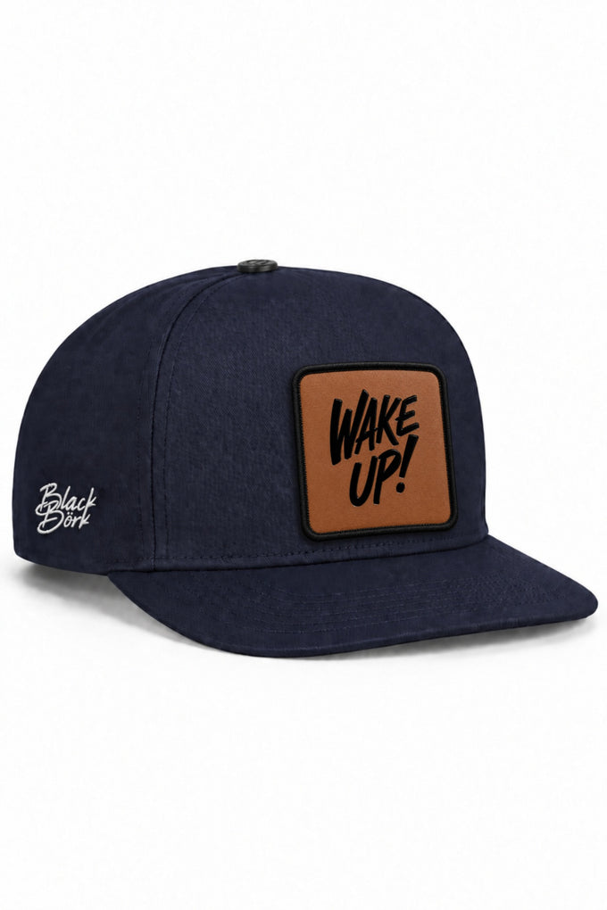 Wake Up Logolu Lacivert Hip Hop Şapka