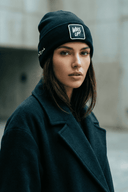 Wake Up Logo Black Beanie