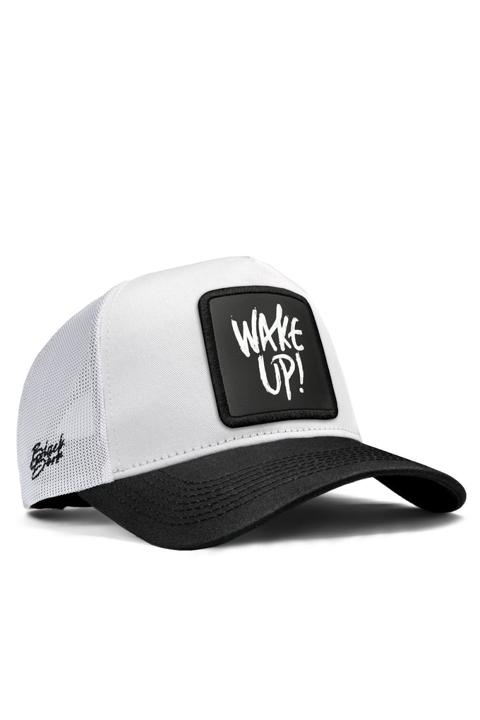 wake-up-logolu-siyah-beyaz-trucker-sapka-2568 - BlackBörk TR