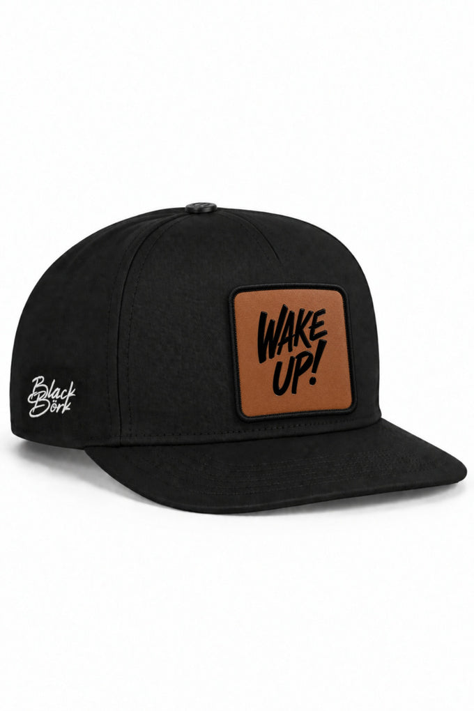 Wake Up Logolu Siyah Hip Hop Şapka