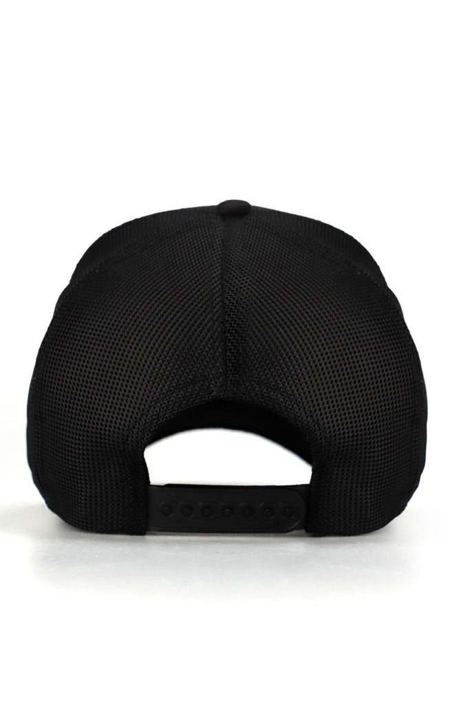 Black Trucker Cap with Wake Up Logo