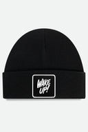 Wake Up Logo Black XL Beanie