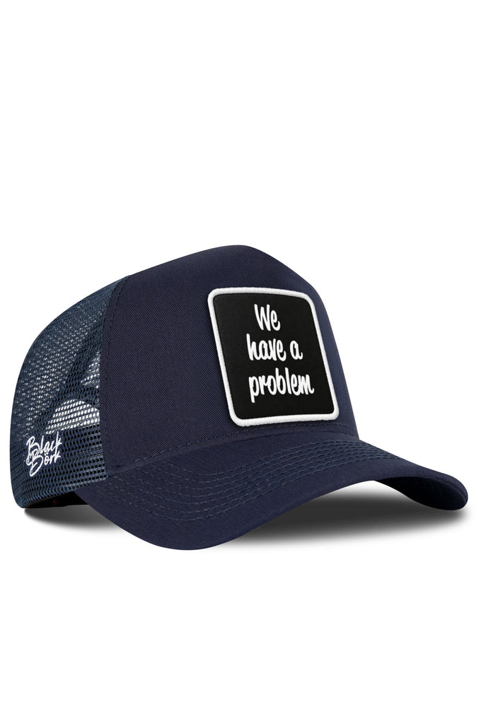 We Have a Problem Logolu Lacivert Trucker Şapka