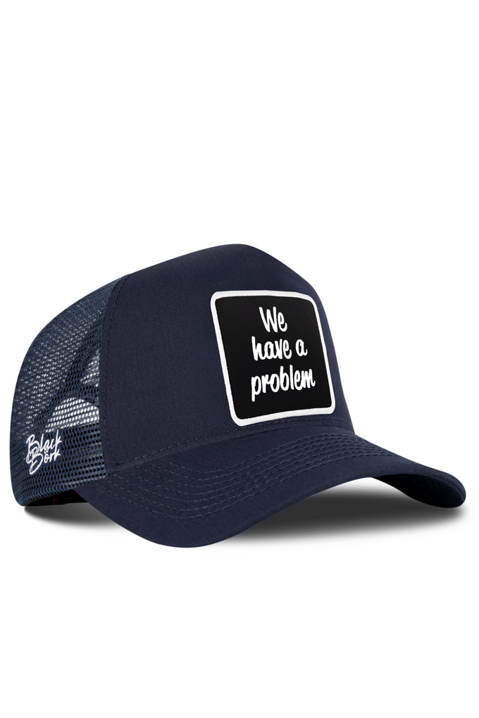 We Have a Problem Logolu Lacivert Trucker Şapka