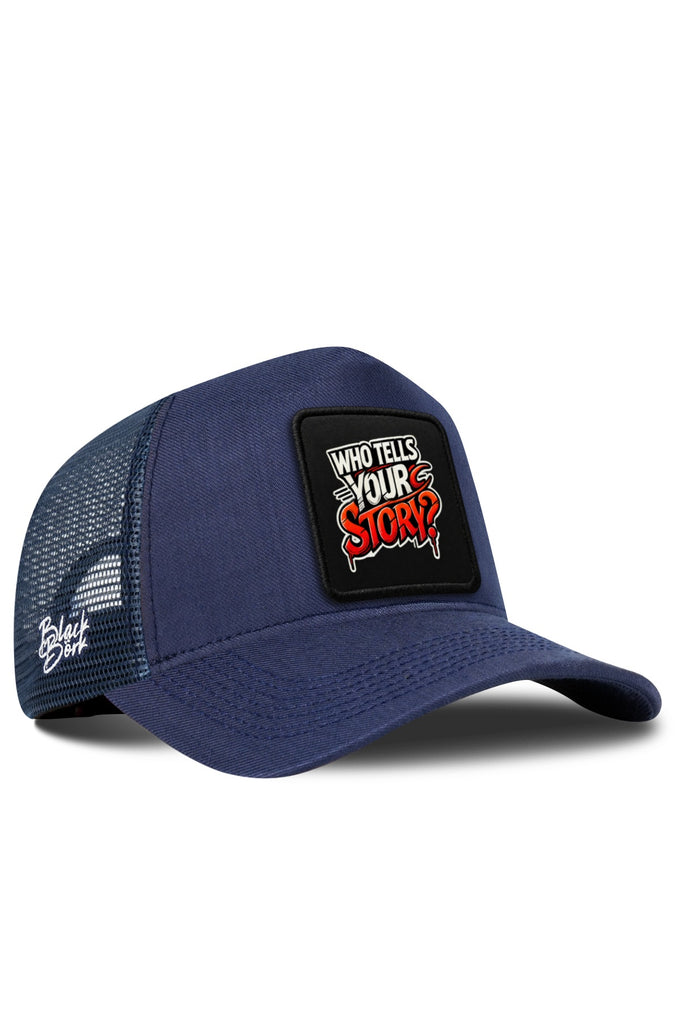 Who Tells Your Story Logolu Cordura Lacivert Trucker Şapka
