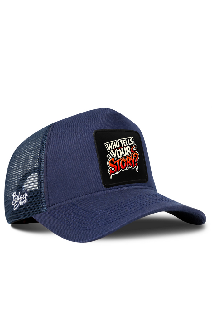 Who Tells Your Story Logolu Cordura Lacivert Trucker Şapka