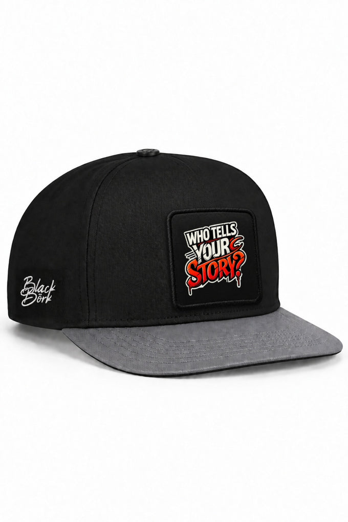 Who Tells Your Story Logolu Gri-Siyah Hip Hop Şapka