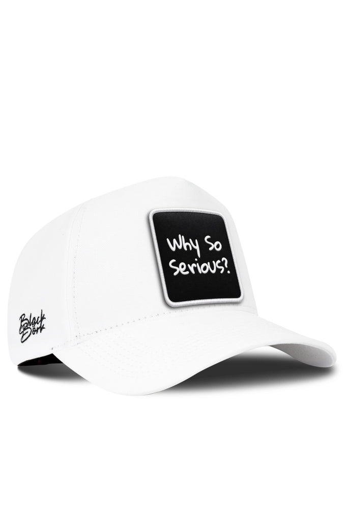 White Baseball Premium Cap with Why So Serious Logo