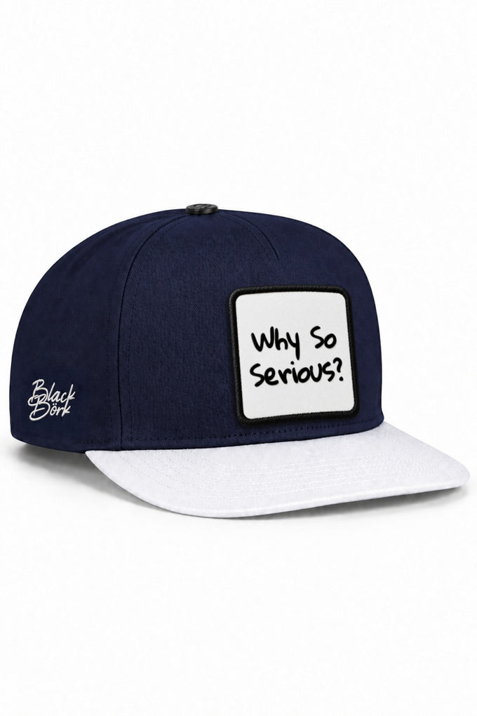 Why So Serious Logolu Beyaz-Lacivert Hip Hop Şapka
