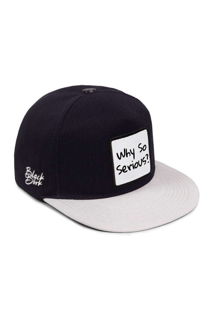 why-so-serious-logolu-beyaz-lacivert-hip-hop-sapka-5589 - BlackBörk TR
