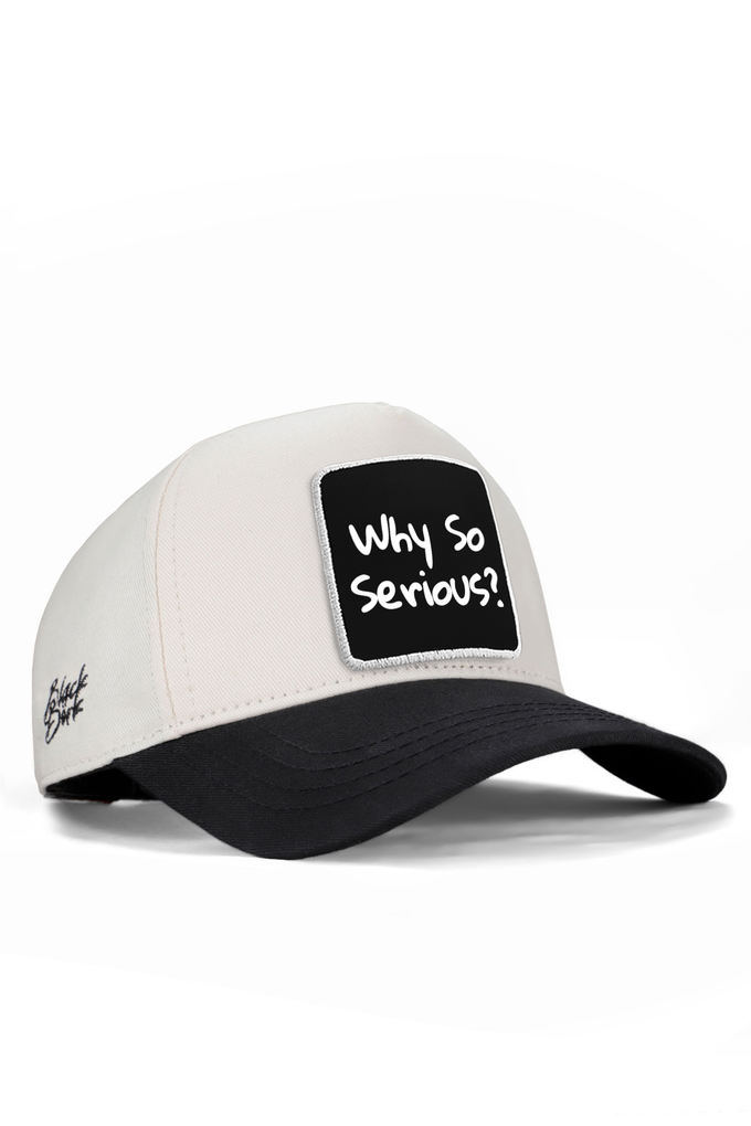 why-so-serious-logolu-siyah-bej-beyzbol-premium-sapka-5714 - BlackBörk TR