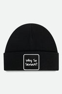Why So Serious Logo Black Beanie