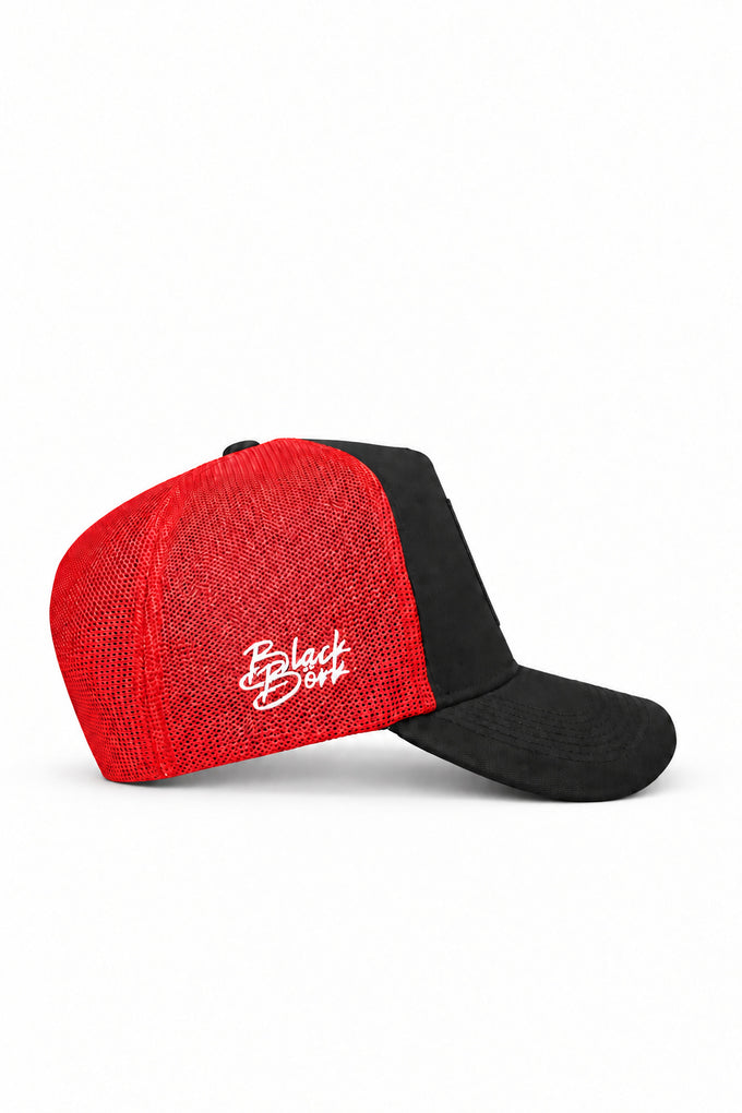 Why So Serious Logolu Siyah-Kırmızı Trucker Şapka