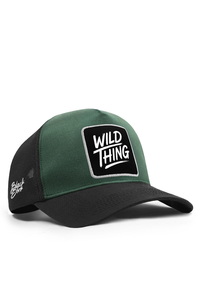Wild Thing Logolu Cordura Siyah-Petrol Yeşili Trucker Şapka