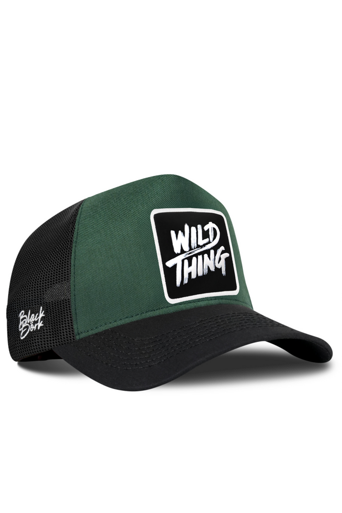 Wild Thing Logolu Cordura Siyah-Petrol Yeşili Trucker Şapka