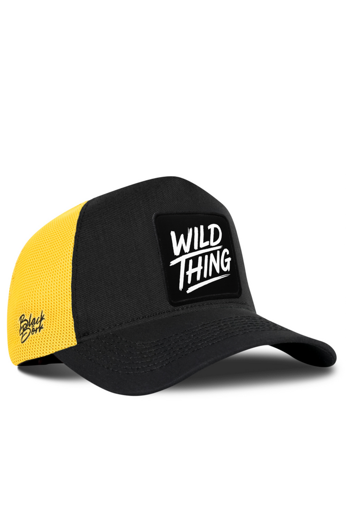 Wild Thing Logolu Cordura Siyah-Sarı Trucker Şapka