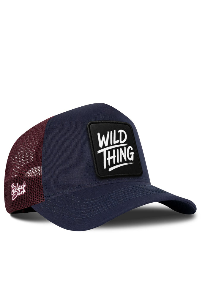 Wild Thing Logolu Lacivert-Bordo Trucker Şapka