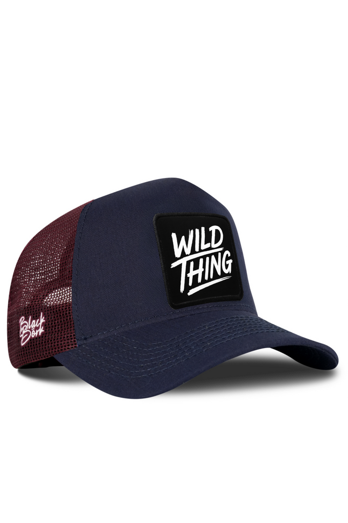 Wild Thing Logolu Lacivert-Bordo Trucker Şapka