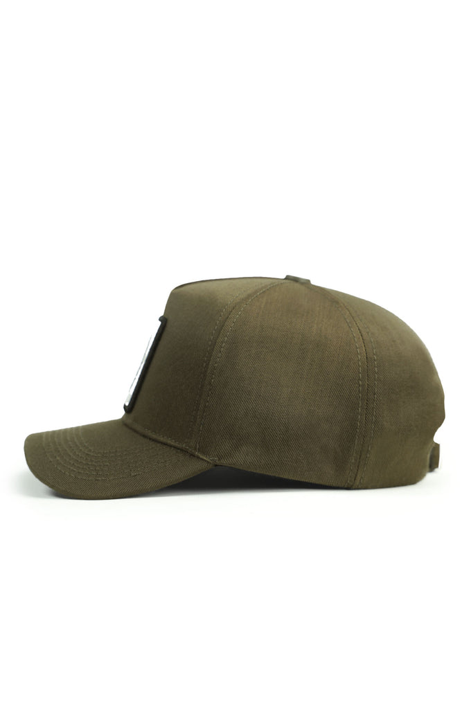 Cordura Khaki Baseball Cap with Bat Logo