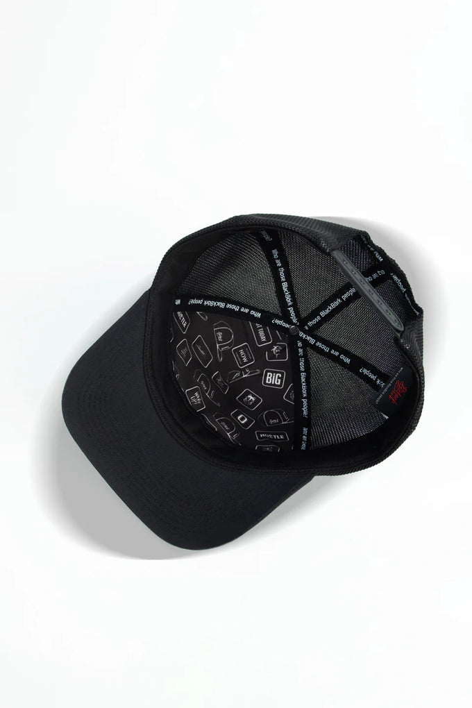 Black Trucker Cap with "Yaşamak Öldürür" Logo