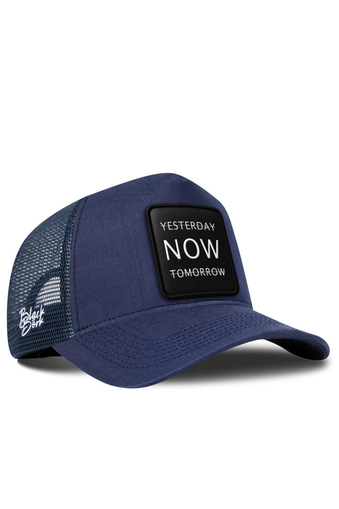 Yesterday Now Tomorrow Logolu Cordura Lacivert Trucker Şapka